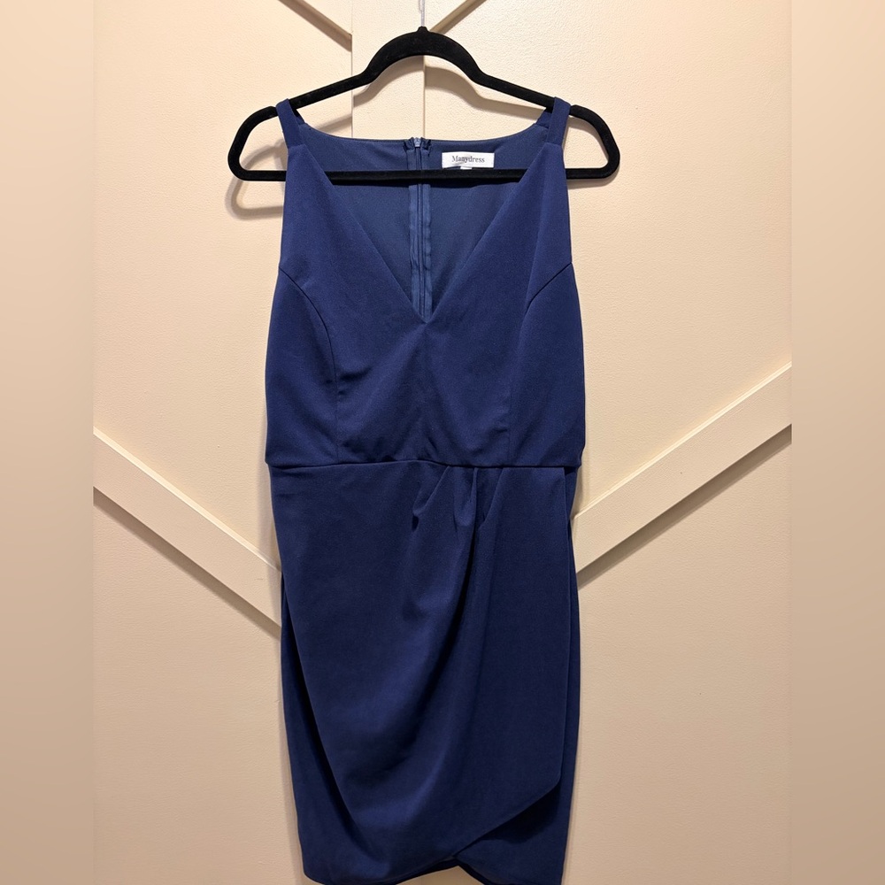 Sophisticated Navy Midi Dress